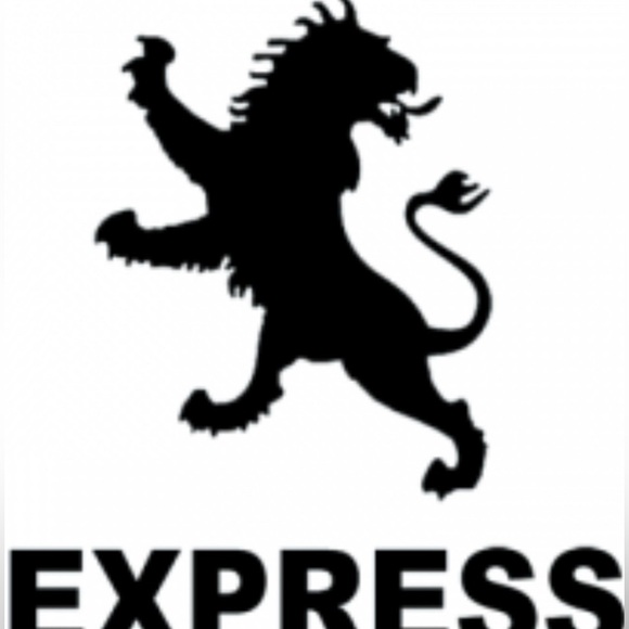 Express Men's Gray and White Striped Shirt . - Picture 11 of 13